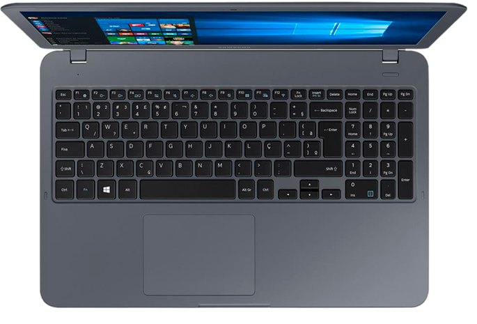Notebook Samsung Dual Core 4GB 500GB Tela 15.6 teclado